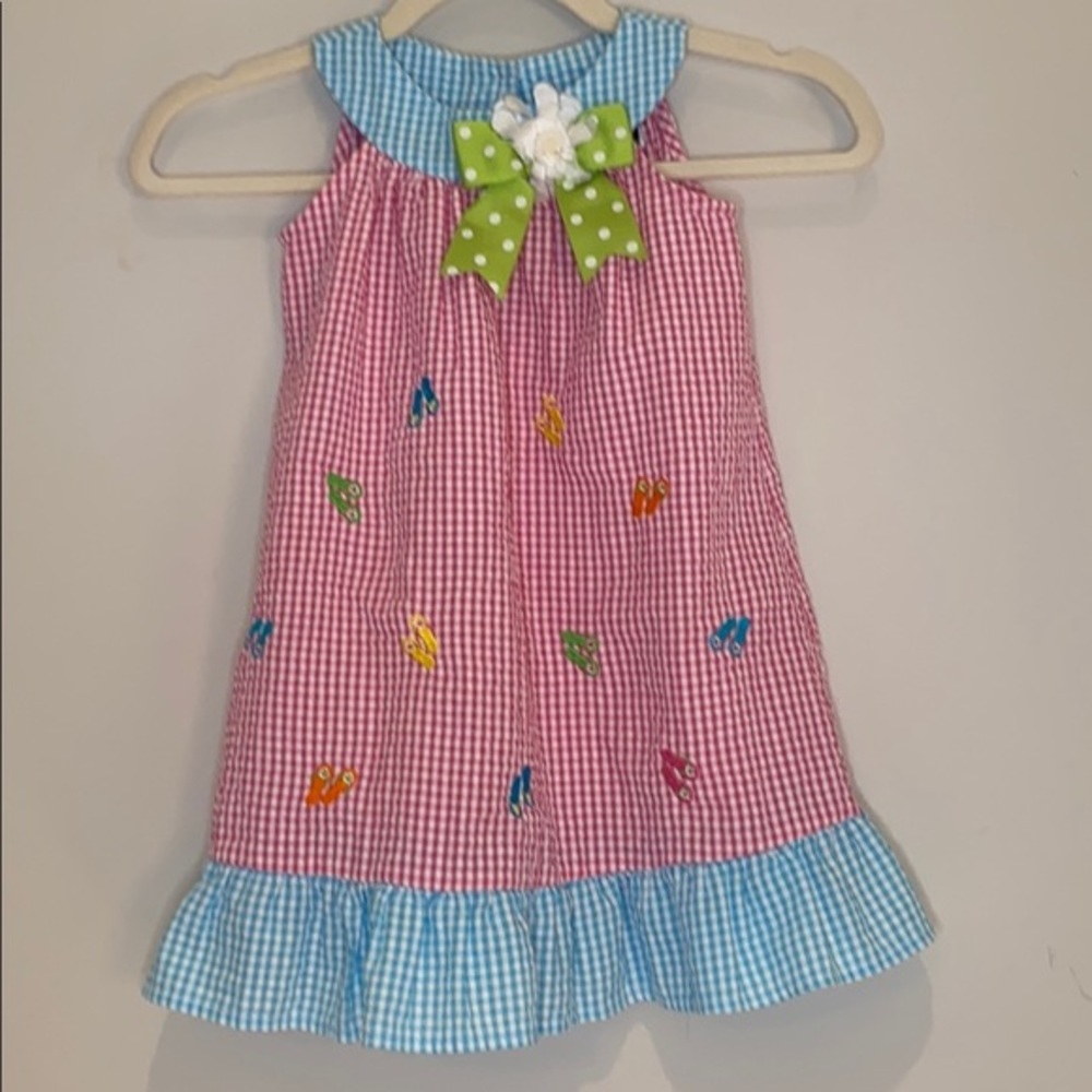 Rare Editions Pink Dress w Flip Flops-4T-Great Con